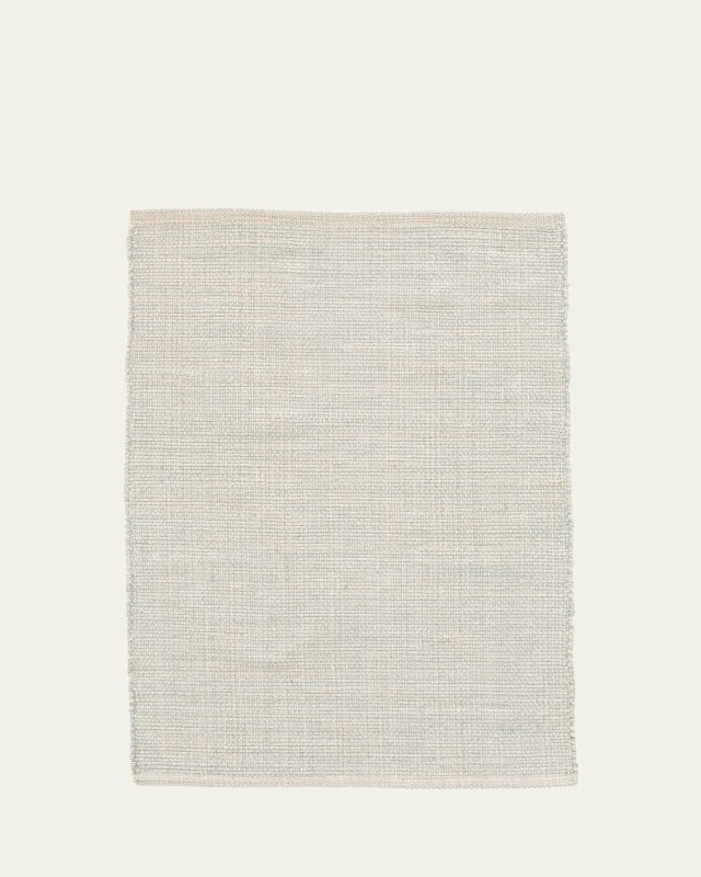 Marled Light Blue Handwoven Cotton Rug, 10' x 14'